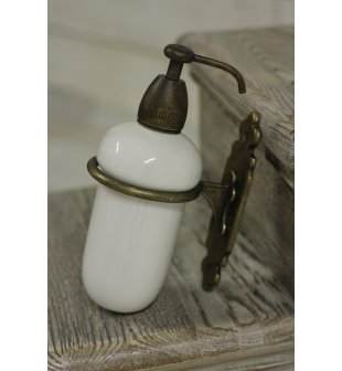 Дозатор для жидкого мыла Диммарк 01393, керамика, состаренная латунь