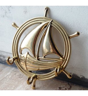 Ключница 00072 Диммаркет в блестящей латуни